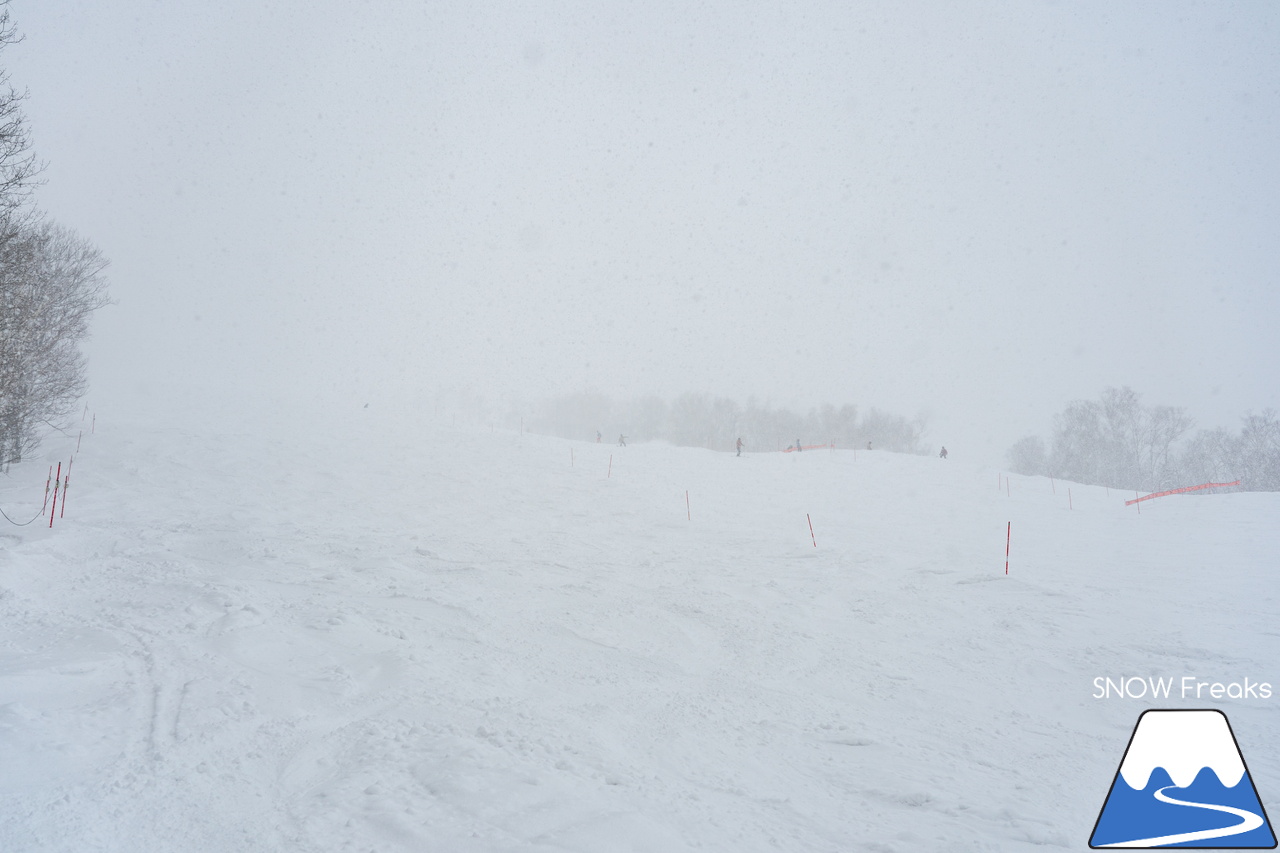 ニセコビレッジスキーリゾート｜気温 -18℃…。最強寒波到来で視界不良なほどのパウダースノーが降り積もる！